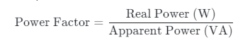 Fórmula de cálculo do fator de potência