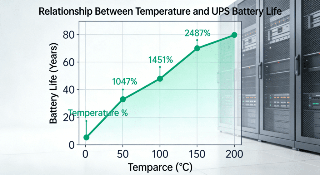 Impacto da temperatura na vida útil da bateria do no-break