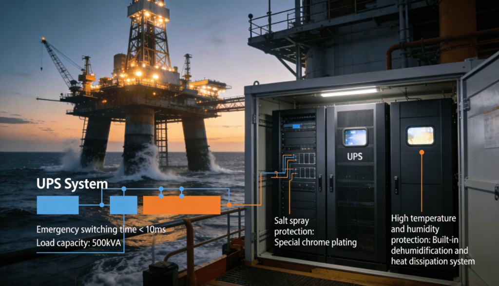 Oil platform environment and UPS protection