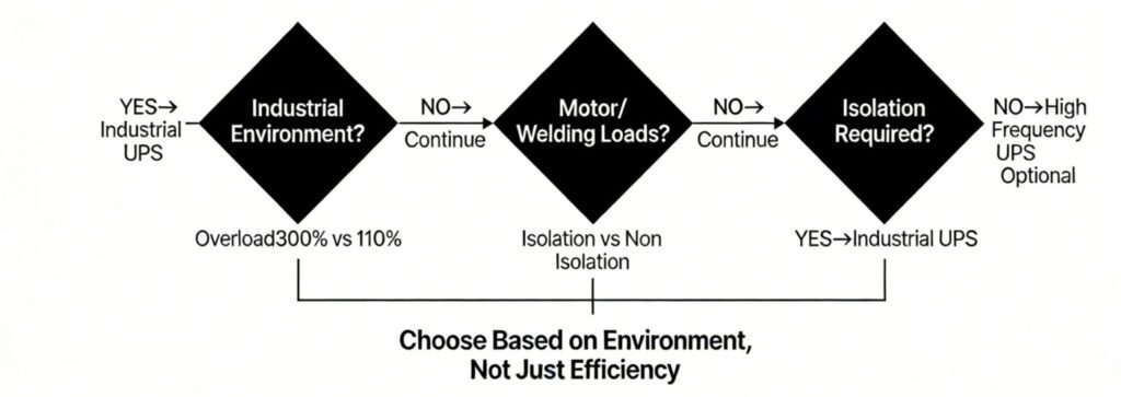 line-frequency-vs-high-frequency-ups-decision-flow